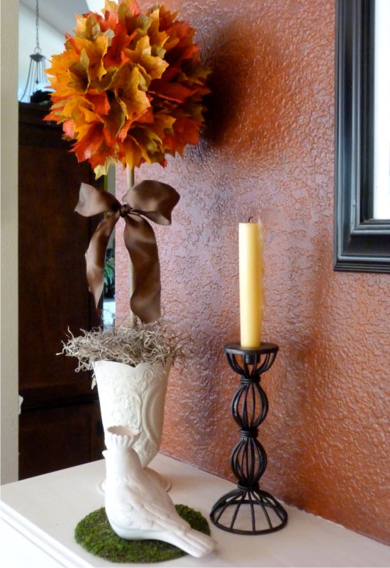 Craft from artificial autumn leaves