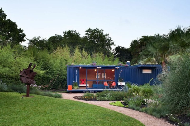 maison de conteneur maison d'hôtes vue de face